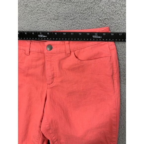 CHRISTOPHER & BANKS Signature Slimming Petite 8P Pink Denim Jeans Straight Leg - Picture 7 of 11